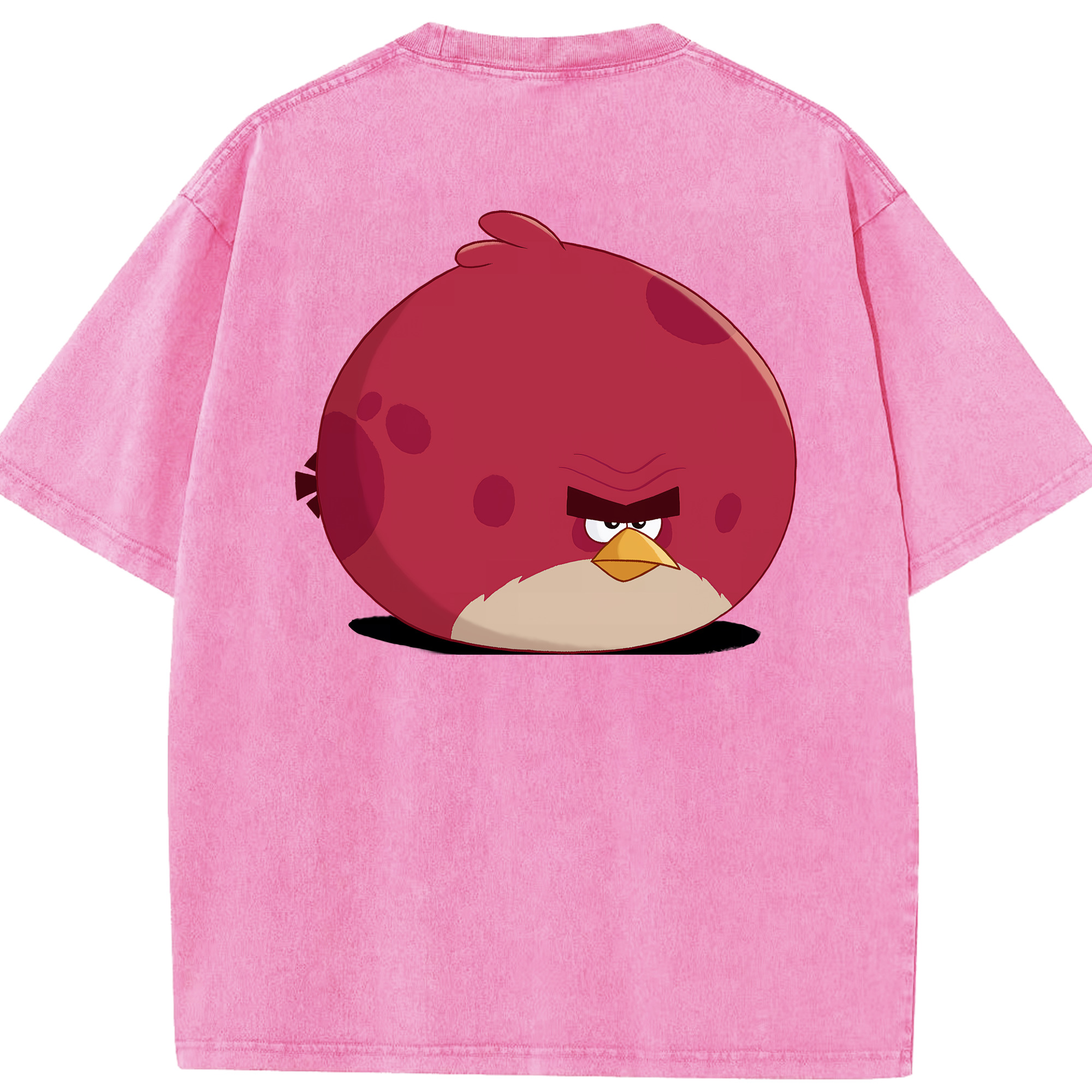 （画像用） Angry Birds アングリーバード 綿100% ヴィンテージ風 半袖Tシャツ（背面プリント）